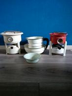 Vintage Emaille Fondue Set, Ophalen