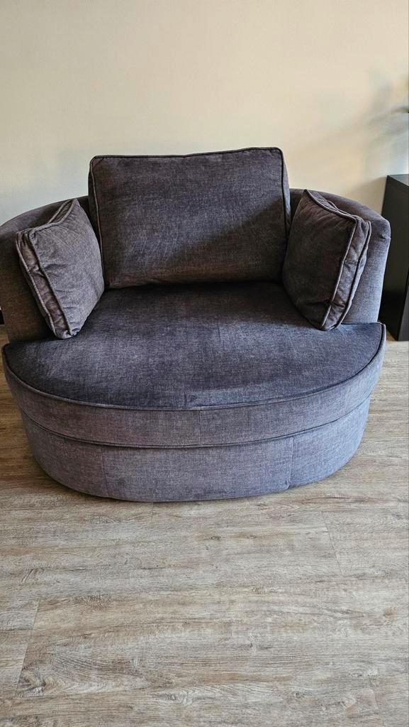 Urban Sofa Lounge Fauteuil -  Blauwgrijs, Huis en Inrichting, Fauteuils, Gebruikt, Stof, 100 tot 125 cm, 100 tot 125 cm, Ophalen