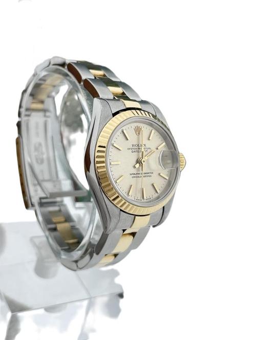 Rolex Datejust Lady 69173 Goud/Staal 26 mm Champagne Dial, Sieraden, Tassen en Uiterlijk, Horloges | Dames, Zo goed als nieuw
