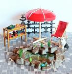 Vintage poppenhuis 1:16 tuintje terras kunststof 60s Lundby, Ophalen of Verzenden, Gebruikt, Decoratie