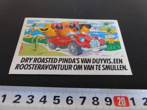 sticker Dry roasted pinda's van DUYVIS, Verzamelen, Stickers, Zo goed als nieuw, Bedrijf of Vereniging, Ophalen