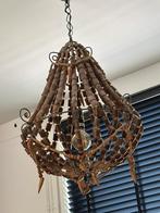 Houten Kralen Kroonluchter ZGAN, Huis en Inrichting, Lampen | Kroonluchters, Ophalen of Verzenden, Zo goed als nieuw