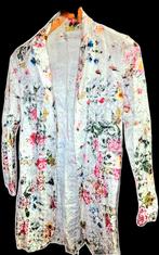 Elegante Dames Blazer met Bloemenprint, Maat 38/40 (M), Wit, Ophalen of Verzenden, Zo goed als nieuw