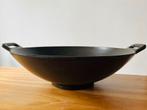 Gietijzeren Wok 34cm - Zo Goed Als Nieuw, Ophalen of Verzenden, Zo goed als nieuw, Gietijzer, Wok