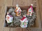 Vintage kerstballen / huisjes / glas, Diversen, Kerst, Ophalen of Verzenden, Zo goed als nieuw