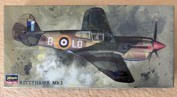Hasegawa P-40 Kittyhawk Mark 1.Plastic modelkit. Scale 1:72. beschikbaar voor biedingen