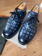Santoni limited/handmade croco sneakers NIEUW maat 10/45.5, Kleding | Heren, Schoenen, Blauw, Nieuw, Ophalen of Verzenden, Sneakers of Gympen
