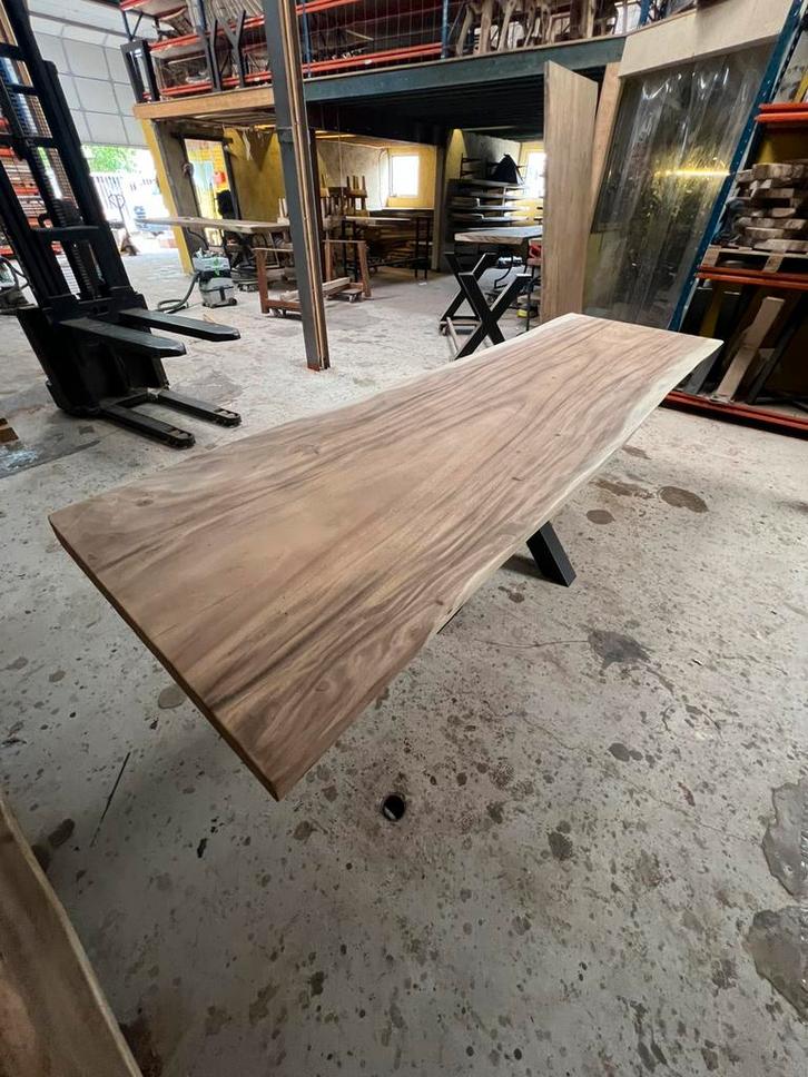 Boomstamtafel 300 x 90 x 8cm (57), Huis en Inrichting, Tafels | Eettafels, Nieuw, 50 tot 100 cm, 200 cm of meer, Vijf personen of meer