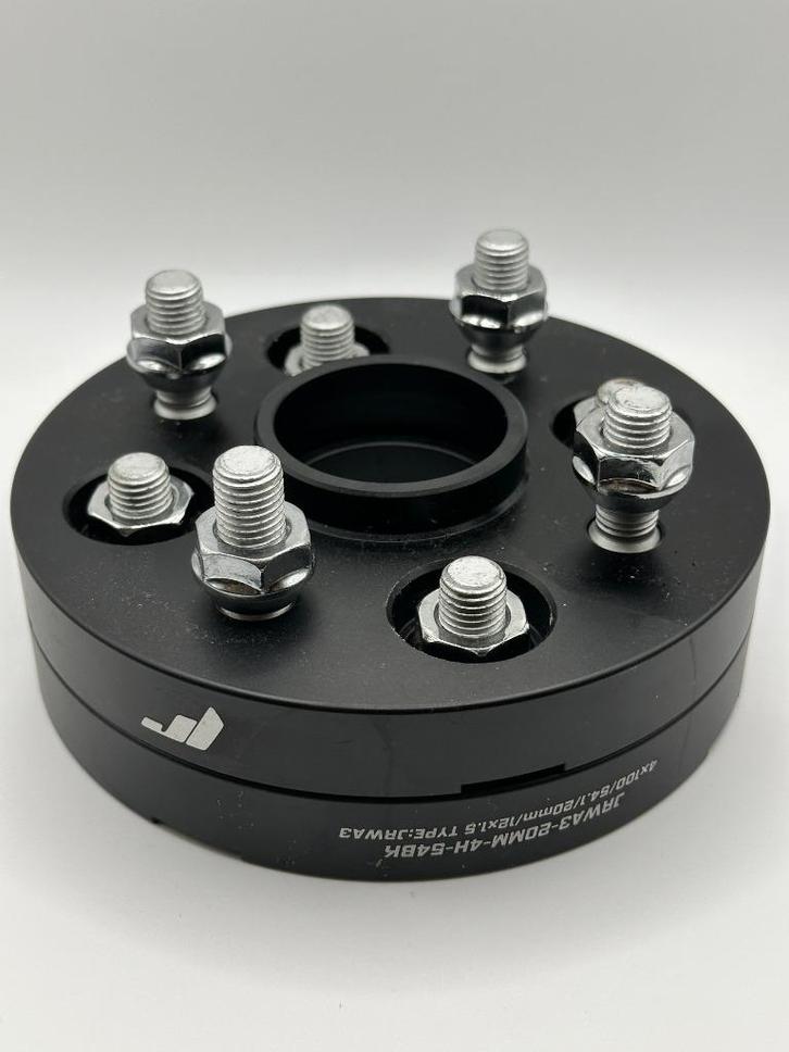 JRWA3 20mm spoorverbreders 4x100 – 54.1mm – M12x1.5 – Zwart, Auto diversen, Tuning en Styling, Ophalen of Verzenden
