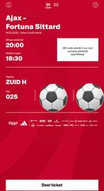AJAX - FORTUNA SITTARD | F-SIDE | 1 KAART, Eén persoon