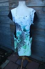 Jurk zwart/ creme/ groen/ blauw Etoile du Monde mt 6 (XL) V, Kleding | Dames, Jurken, Blauw, Etoile du Monde, Maat 46/48 (XL) of groter