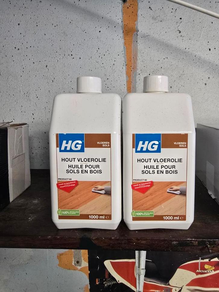 HG Vloerolie Hout., Doe-het-zelf en Verbouw, Verf, Beits en Lak, Nieuw, Beits, Minder dan 5 liter, Bruin, Ophalen of Verzenden