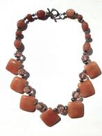Ketting van half edelstenen kralen. Nieuw en exclusief, Sieraden, Tassen en Uiterlijk, Kettingen, Ophalen of Verzenden, Nieuw