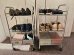 2 Schoenenrekken op wieltjes, Ophalen, Gebruikt, Modern