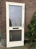 |Hardhouten voordeur| buitendeur| dubbelglas| 200 x 83|, Ophalen, Gebruikt, 80 tot 100 cm, Buitendeur