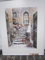 Mooie Aquarel/Litho van Jean Marc CHAMARD, Huis en Inrichting, Woonaccessoires | Schilderijen, Tekeningen en Foto's, Ophalen, Minder dan 50 cm