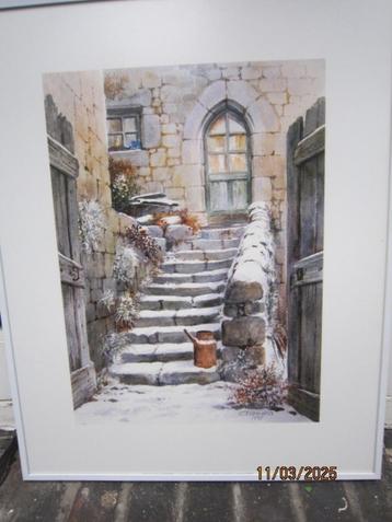 Mooie Aquarel/Litho van Jean Marc CHAMARD  beschikbaar voor biedingen