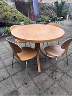 Ronde tafel/ scandinavische vintage stijl, Gebruikt, 100 tot 150 cm, Rond, Ophalen of Verzenden