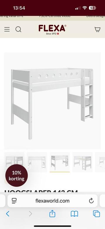 Flexa Hoogslaper 90x200 Wit beschikbaar voor biedingen