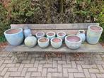 Mooie set potten, kruiken, vazen mediterraans, Ophalen, Rond, Zo goed als nieuw, Minder dan 25 cm
