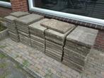 Gratis, Grindtegels 60x40 cm +-16m2, Tuin en Terras, Tegels en Klinkers, Ophalen, Gebruikt, 10 m² of meer, Beton