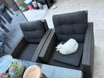 Zwarte Tuinset (5 pers) met Tafel, Tuin en Terras, Tuinsets en Loungesets, Ophalen, 5 zitplaatsen, Kunststof, Eettafel