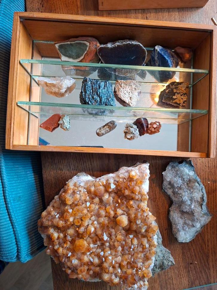 Diverse verzameling mineralen en fossielen, Verzamelen, Mineralen en Fossielen, Mineraal, Ophalen