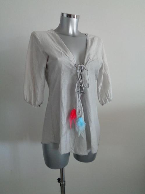 PMD italy tuniek, small en large, deels zijde en katoen NEW, Kleding | Dames, Blouses en Tunieken, Nieuw, Grijs, Verzenden