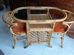 Vintage rotan/ bistroset gebruikt in goede staat zie fotos, Ophalen