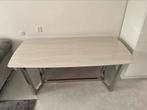 Marmerlook eettafel met zilveren poten 6-8 personen, Ophalen, Overige materialen, 50 tot 100 cm, Zo goed als nieuw