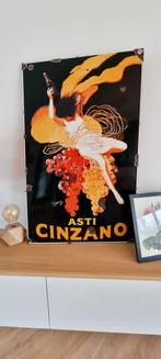 Cinzano emaille reclamebord bord, Verzamelen, Ophalen of Verzenden, Gebruikt, Reclamebord