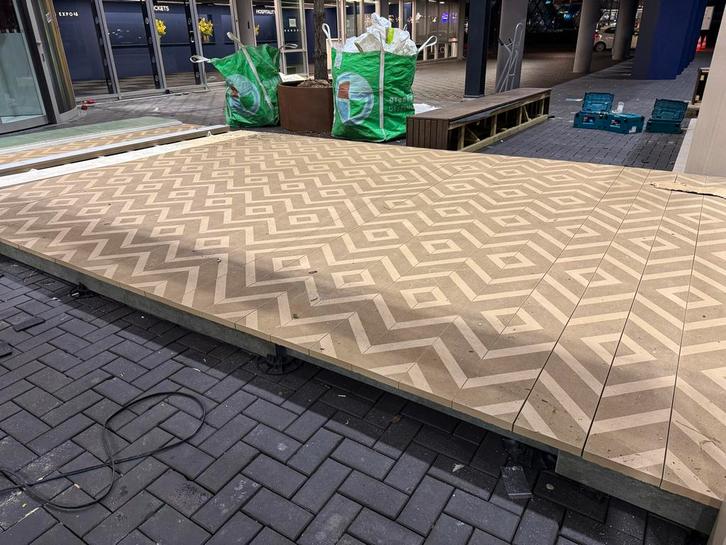 Millboard Modello Linear Golden Oak - 42m2 - 50% korting!, Tuin en Terras, Terrasdelen en Vlonders, Zo goed als nieuw, Composiet