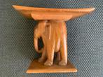 Houten Bijzettafel / Kruk Olifant Handgemaakt Olifanten, Antiek en Kunst, Ophalen of Verzenden