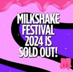 Milkshake Festival, 4 tickets zaterdag 27 juli, Tickets en Kaartjes