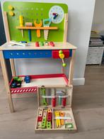 Gereedschapsbankje + koffer met accessoires, Ophalen of Verzenden, Zo goed als nieuw, Hout