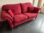Fraaie rode bank met losse kussens, Ophalen, Gebruikt, Driepersoons, 75 tot 100 cm
