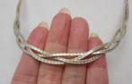Zilveren prachtig vintage collier jaren 70 nr.693, Verzenden, Zo goed als nieuw, Zilver, Zilver