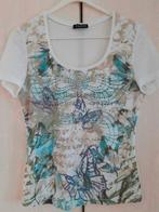 Mooie Taifun wit met blauw lila beige maat 36, Kleding | Dames, T-shirts, Ophalen of Verzenden, Zo goed als nieuw, Maat 36 (S)