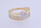 Prachtige 14 karaat Gouden Dames Ring Damesring M16.5, Jw, Verzenden, Nieuw, Kleiner dan 17