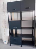 Woood zwarte kast: Legacy vakkenkast/boekenkast, Huis en Inrichting, Ophalen, 100 tot 150 cm, 200 cm of meer, Meerdere deuren