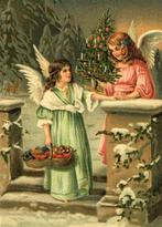 Kerstengelen in de Winternacht Reliefkaart EF 3071, Verzenden