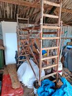 Te koop verstelbare houten steiger, Doe-het-zelf en Verbouw, Steigers, Ophalen, Gebruikt, Rolsteiger of Kamersteiger, 2 tot 5 meter