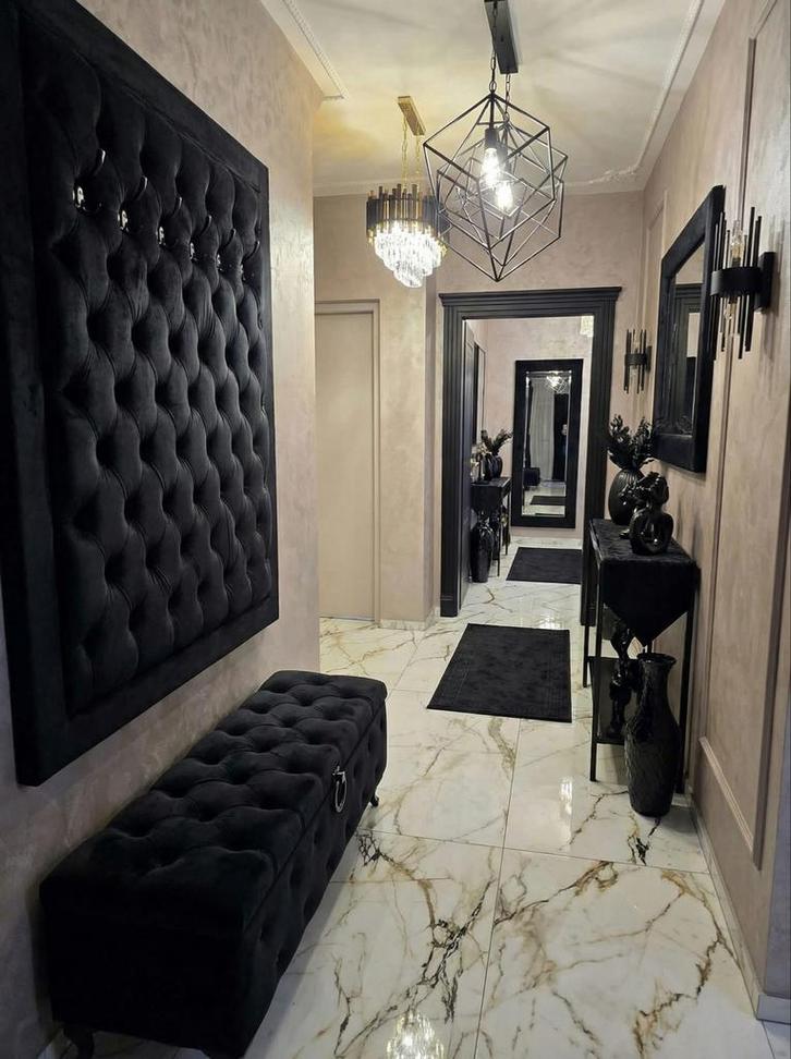 Wandpanel Kapstok Set met Poef - Op Maat & Alle Kleuren, Huis en Inrichting, Woonaccessoires | Kapstokken, Nieuw, Overige typen