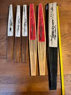 6x Japanse waaiers - handgeschilderd, Huis en Inrichting, Woonaccessoires | Wanddecoraties, Ophalen of Verzenden, Gebruikt
