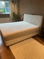 Boxspring boxen hoofdbord en topper, Ophalen, Zo goed als nieuw, Tweepersoons, 180 cm