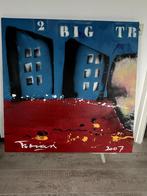 Origineel 4-luik van Fabian, 2 Big Trouble in the City, Antiek en Kunst, Kunst | Schilderijen | Modern, Ophalen