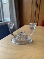 Vintage glazen kandelaar, Antiek en Kunst, Antiek | Glas en Kristal, Ophalen of Verzenden
