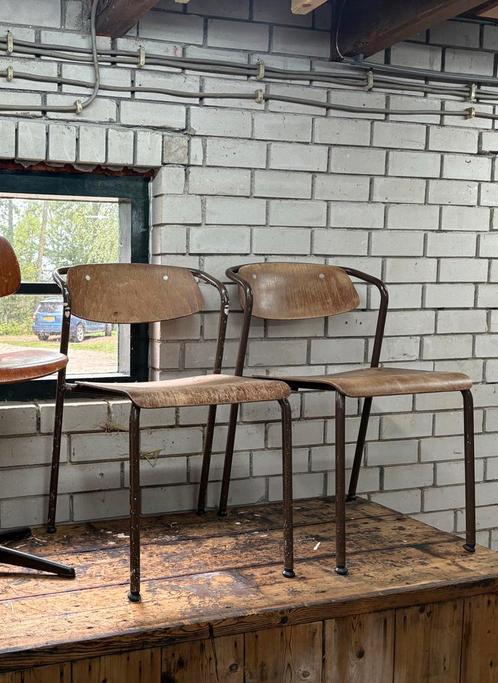 School-/kantinestoelen jaren ’60/’70, Antiek en Kunst, Antiek | Meubels | Stoelen en Banken, Ophalen