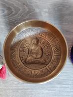 Mooie grote en zware Tibetaanse klankschaal buddha gravering, Muziek en Instrumenten, Percussie, Ophalen of Verzenden, Nieuw, Overige soorten