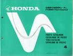 Honda CBR1000 Fh en Fj Hurricane Parts List (2623z), Honda